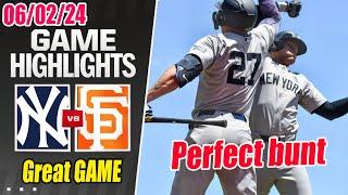 NY Yankees vs SF Giants FULL Highlights June 2 2024  Juan punishing baseballs 