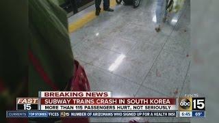 Subway trains crash in South Korea