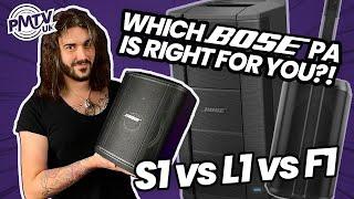 Bose PA Shootout S1 vs F1 vs L1 - Which Portable Speaker Is Best For You?