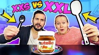 XXL vs. XXS LÖFFEL CHALLENGE Wähle deine Belohnung **es wird heftig**