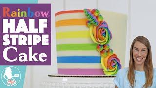 Rainbow Half Stripe Cake