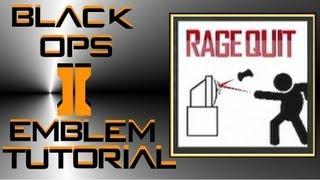 Call of Duty Black Ops 2  Funny Rage Quit Emblem Tutorial