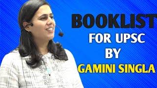 Booklist for upsc by Upsc Topper Rank 3 Gamini Singla #upsc #iastopper