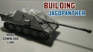 Building Jagdpanther German Tank Destroyer #papercraft #building #fypシ #military #tank #model