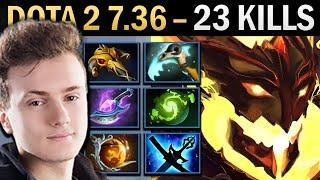 Shadow Fiend Gameplay Miracle with 23 Kills and 1200 XPM - Dota 7.36