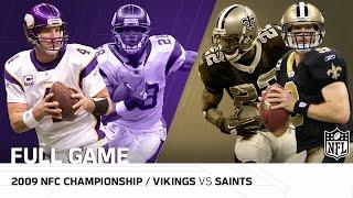 2009 NFC Championship Game Minnesota Vikings vs. New Orleans Saints  NFL Full Game