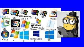 Microsoft Windows with 1985-2021 brain of minions