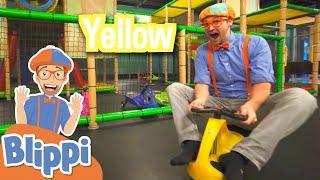 Blippi Visits The Kids Club Indoor Playground  Learn Colors  Educational Videos For Kids