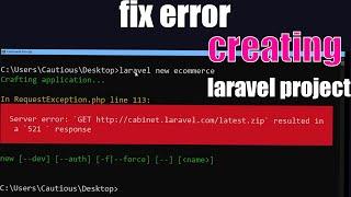 How to fix creating laravel project ERROR  Solve laravel error