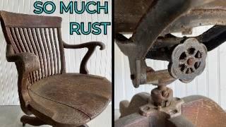 AMAZING Transformation of Antique Desk Chair  Furniture Restoration