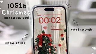 *iOS 16 christmas lock screen idea ️  cute & aesthetic