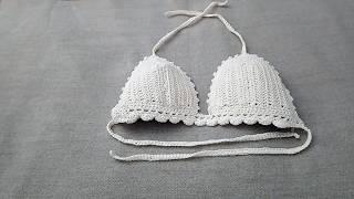 Top haut de bikini maillot de bain au crochet facile à faire