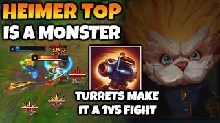 Heimerdinger Top literally turns lane into a 5v1 with his turrets. Good luck if youre melee.