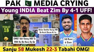 Pak Media Crying Ind Beat Zim & Ind Won T20 Series 4-1  Ind Vs Zim 5th T20 Match 2024  Sanju 58 