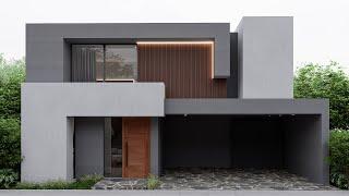 House Design 12x20 Meters  Casa de 12x20 metros