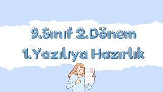 9.Sınıf Almanca 2.Dönem 1.Yazılıya Hazırlık 2022-2023 + Boş Sınav Örneği