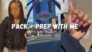 PACK + PREP WITH ME FOR VACATION  *amazon travel must-haves nail appointment & doing my own hair*