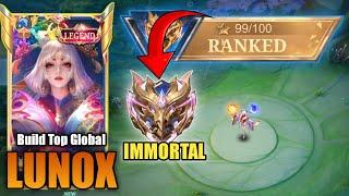 Finally IMMORTAL GLORY LUNOX   LUNOX GAMEPLAY AND BEST BUILD LUNOX 2024