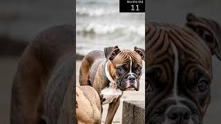 Puppy to Beautiful Boxer an Emotional Time Lapse Visual Story #shorts #dog #boxer #animatedstory
