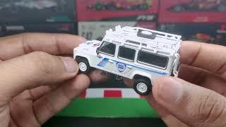 MINI GT 558 164 Land Rover Defender 110 1991 Safari Rally Martini Racing Support Vehicle Unboxing