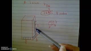 Volume with fractional cubes to fill the shape