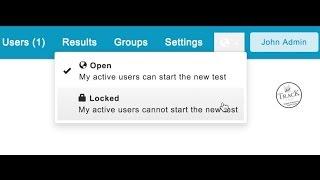 Admin Lock and unlock the access to English tests