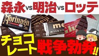 【ゆっくり解説】チョコレート戦争勃発?森永vs明治vsロッテ..覇権は誰の手に?