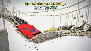 Big & Small Cars Falls on Dynamic Suspension Bridge  Teardown