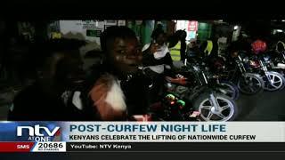 Kenyans celebrate the lifting of the nationwide curfew