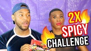 EXTREME SPICY NOODLE CHALLENGE  BEAUTY & THE BEAST  TrendingTrent FT. VariJStylez