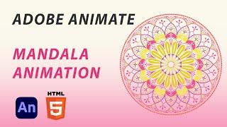 MANDALA ANIMATION - ADOBE ANIMATE CC 2024 TUTORIAL - MASK - HTML5 CANVAS