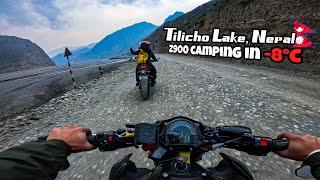 Mustang to Tilicho Lake Nepal on Z900  Camping in -8°C Freezing cold