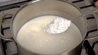 Milch mit Maisstärke versetzt Ein einfaches hausgemachtes Joghurtrezept. Nur 3 Zutaten