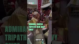 Admiral Dinesh Tripathi The New Navy Chief Touches Mothers Feet