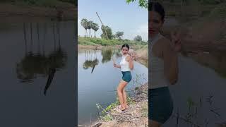 Fishing and dancing  #fishing #fishingwithnet #fishinggirl #fish #fishingvideo #dance