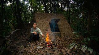 Survival Girl Living Off Grid Built a New Home Shelter to Live Girl the Builder