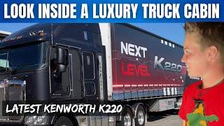 Look INSIDE the New Cabover Kenworth K220 Truck. Review the Interior.