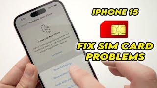 Fix Sim Card Problems on iPhone 15 Pro  Plus