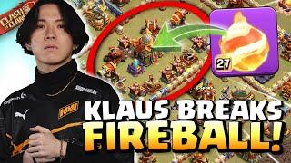 Klaus throws MOST INSANE Fireball EVER CRAZY VALUE Clash of Clans