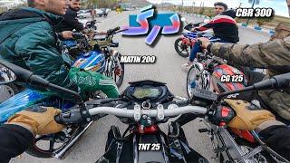 درگ CBR 300 با بنلی 250 تک با متین 200 با کویر 200 با چنتا موتور 125  FULL DRAG RACE VIDEO