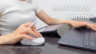 Work  Study with me  motivation boost 2 hours no music pomodoro method timer + end bell