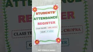 Students Attendance Register Decoration Idea Part-2 ️ #viral #trending #diy