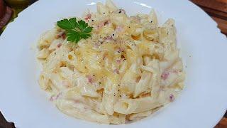 Carbonara with Sour Cream and Bacon  AdeLinas Kitchen