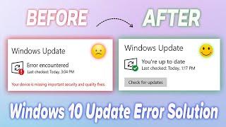 Solved Windows 10 Update Failed 2024  How to Fix Windows 10 Update Error Encountered In Hindi 2024