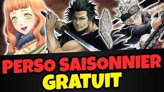 OBTENIR GRATUITEMENT UN PERSO SAISONNIER DE VOTRE CHOIX EN 4 JOURS  - BLACK CLOVER MOBILE 