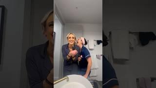 Part 1 Skincare routine   WE COULD NOT STOP LAUGHING #humor #makeupremover #lol #holiday #funny