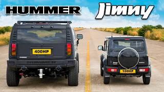 V8 Hummer v Suzuki Jimny DRAG RACE