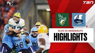 Edmonton Elks vs. Toronto Argonauts  CFL Week 3 Highlights