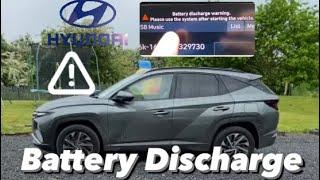 BATTERY DISCHARGE WARNING ️- Hyundai - what is it ? #battery #discharge #hyundai
