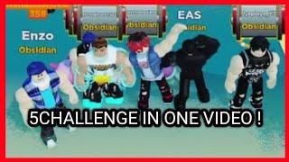 5 CHALLENGE IN ON VID ON STRONGMAN SIMULATOR ROBLOX